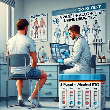 5 Panel + Alcohol ETG Urine Drug Test